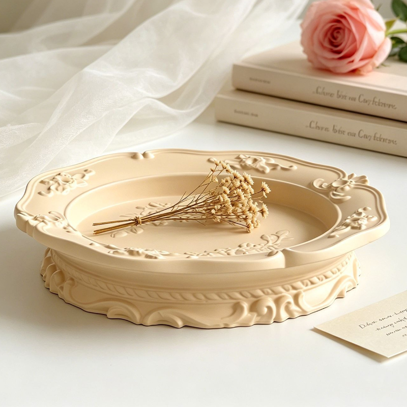 Candle Souvenir - Elegant Vintage Baroque Lace Silicone Mold,