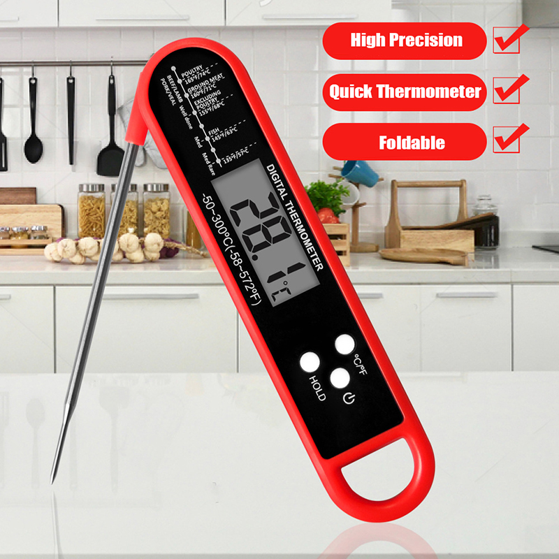 Digital Thermometer Probe - Foldable Meat Thermometer Digital Kitchen Food