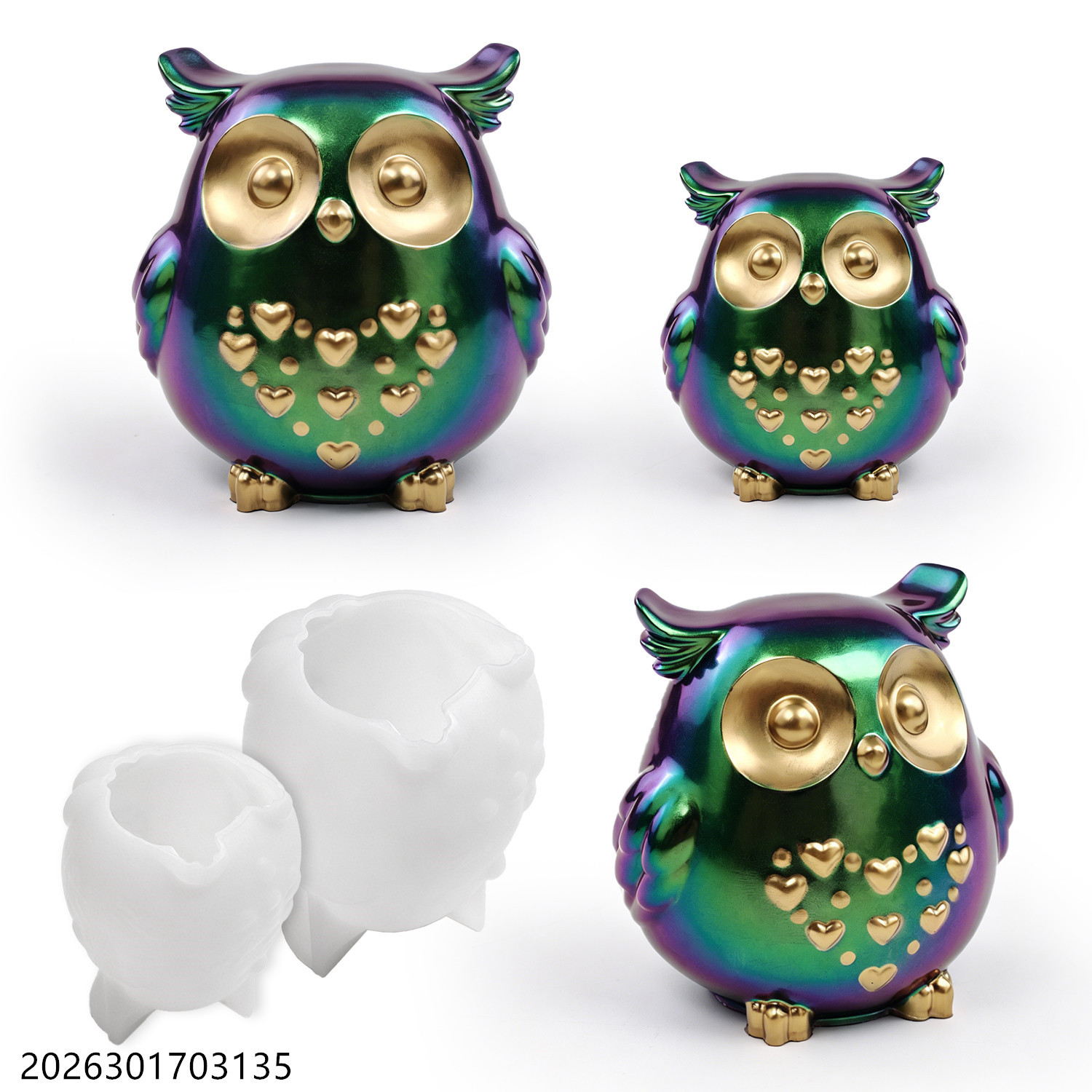 Candle Souvenir - Owl Silicone Mold 3D Bird Shape