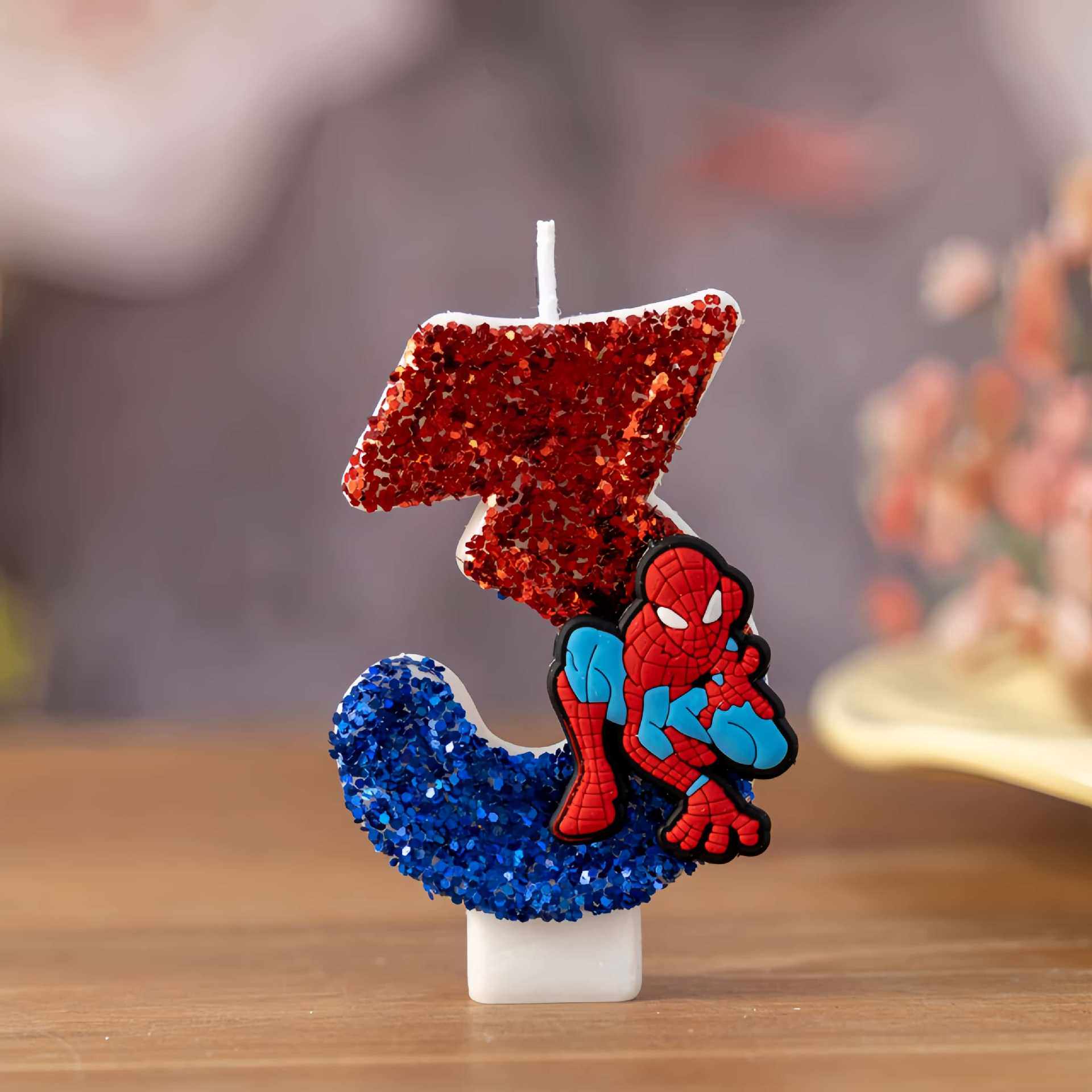 0-9 Superhero SpiderMan Fun Fi - Candle Souvenir ulasan dan harga