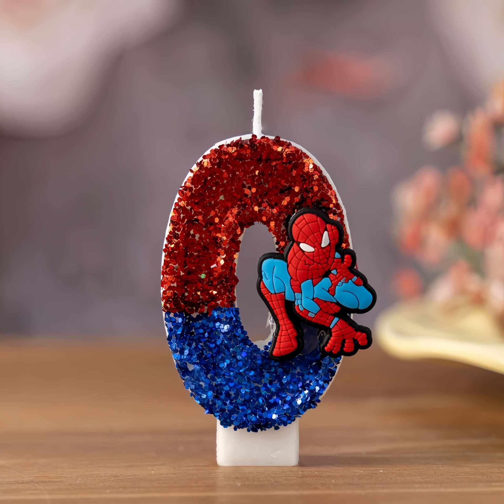 0-9 Superhero SpiderMan Fun Fi - Candle Souvenir ulasan dan harga