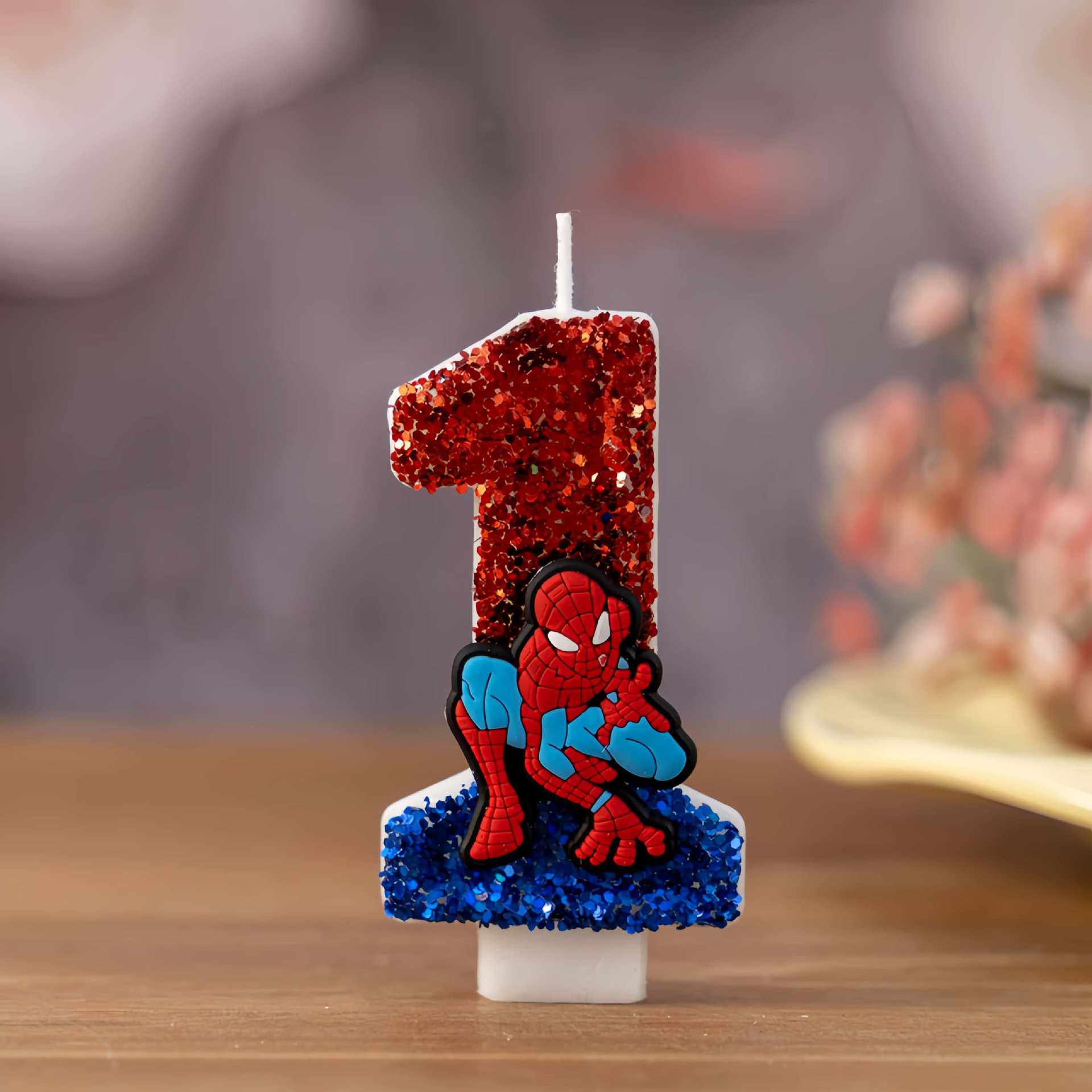 0-9 Superhero SpiderMan Fun Fi - Candle Souvenir ulasan dan harga
