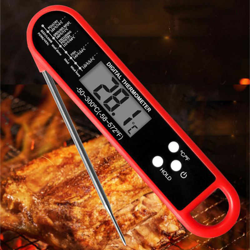Foldable Meat Thermometer Digi - Digital Thermometer Probe ulasan dan harga