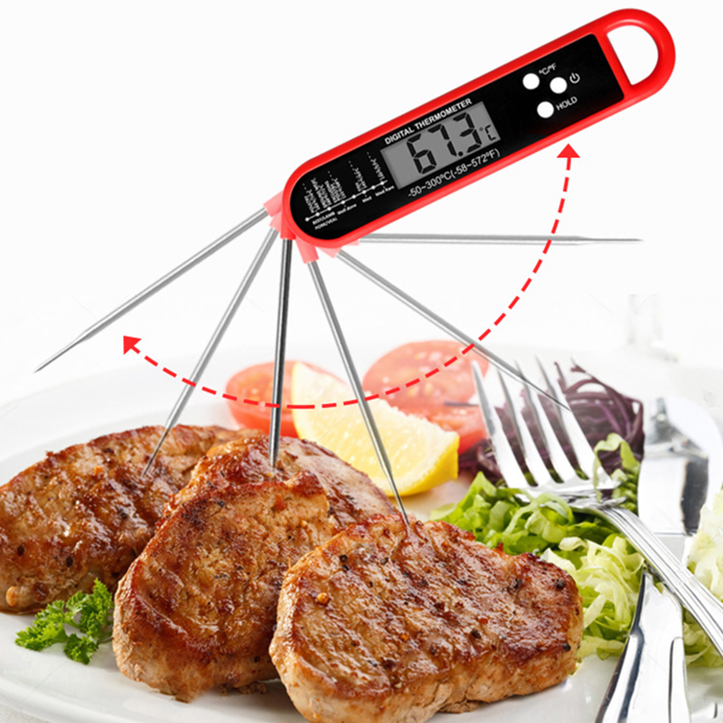Foldable Meat Thermometer Digi - Digital Thermometer Probe ulasan dan harga