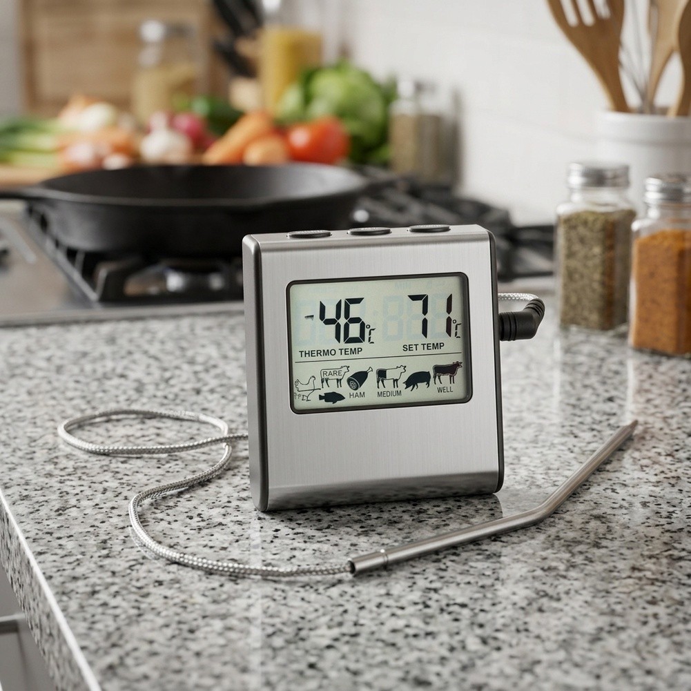 1pc LCD Digital Meat Thermomet - Digital Thermometer Probe ulasan dan harga