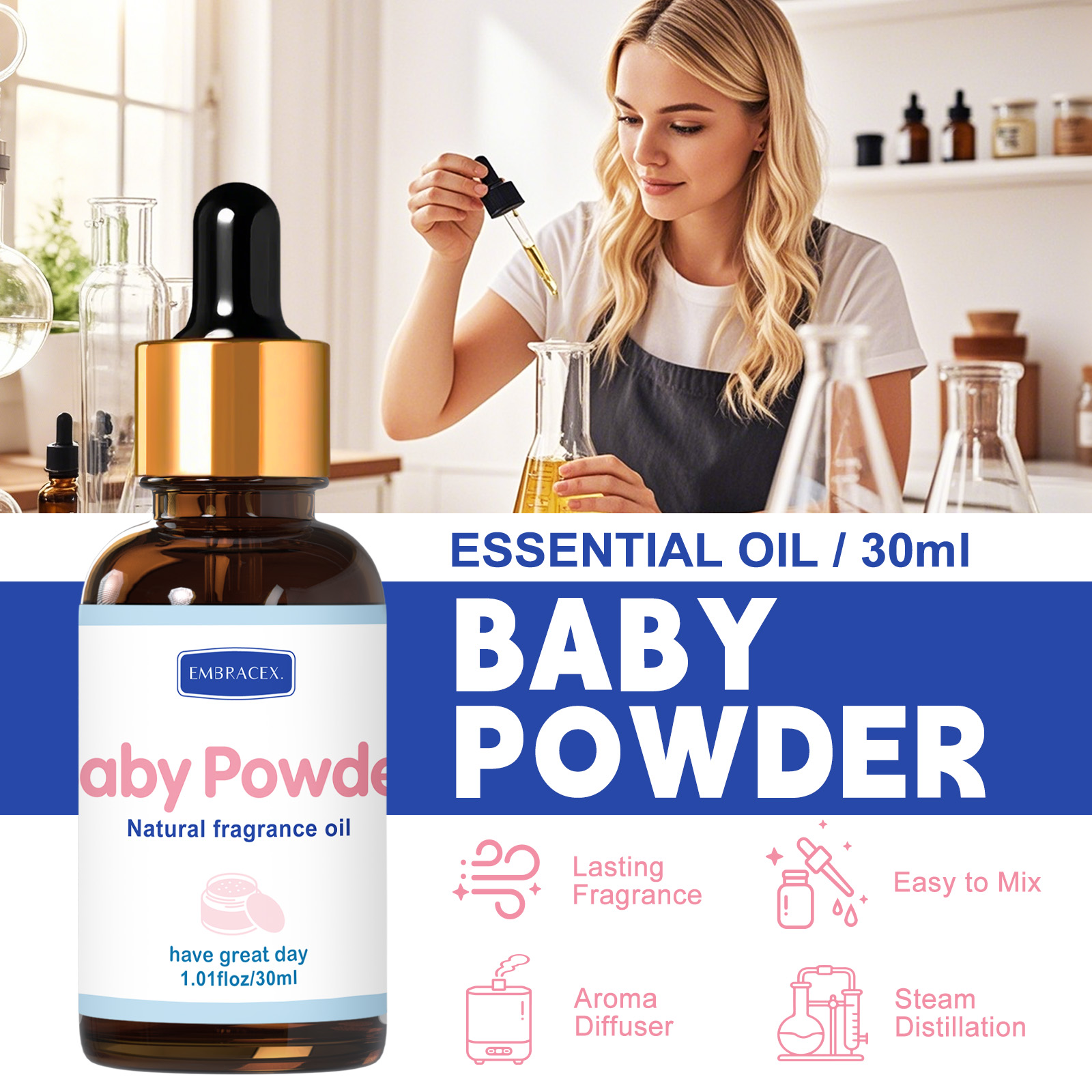 30ml Baby Powder Essential Oil - Candle Supplies Essential Oils ulasan dan harga