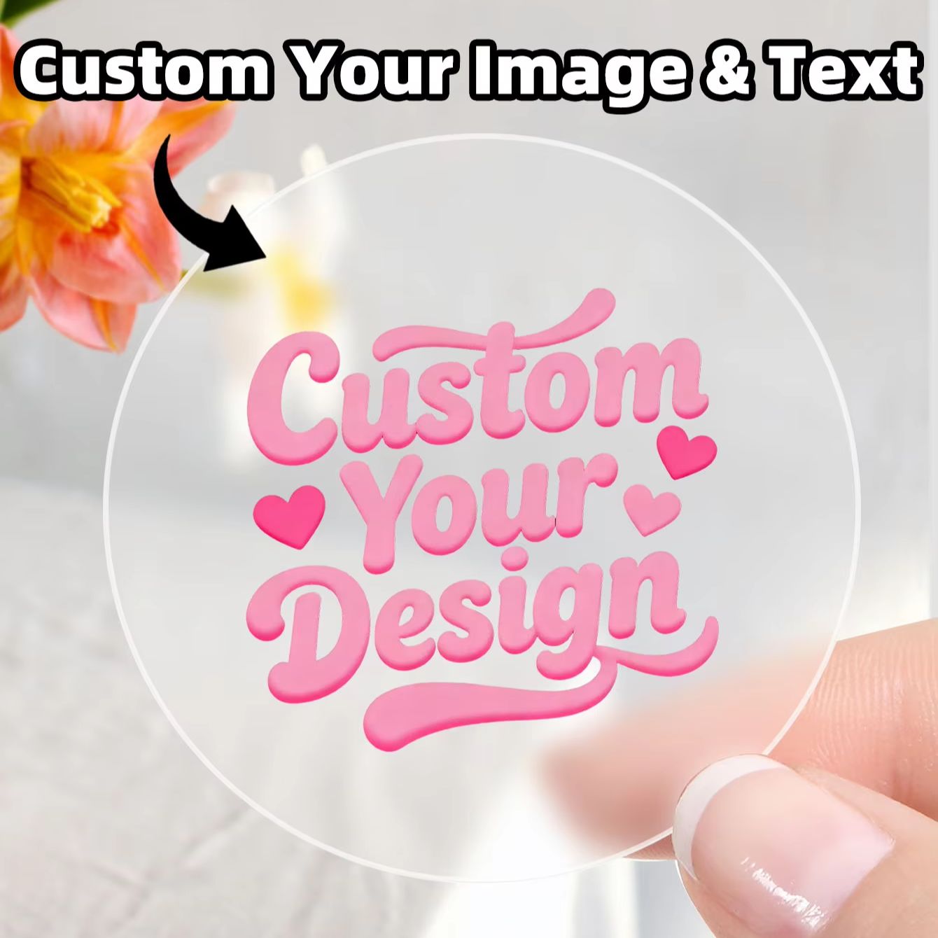 1-90PCS Custom Round Clear Sti - Candle Souvenir ulasan dan harga