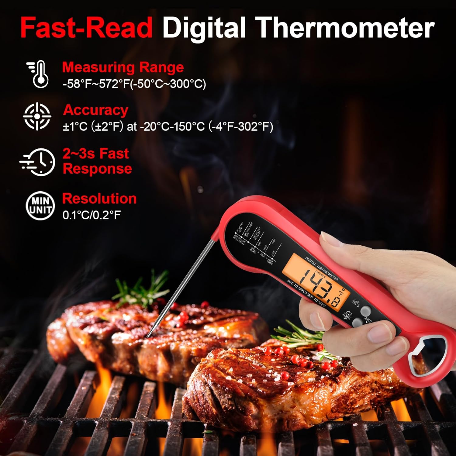 Long Cable Professional Meat T - Digital Thermometer Probe ulasan dan harga