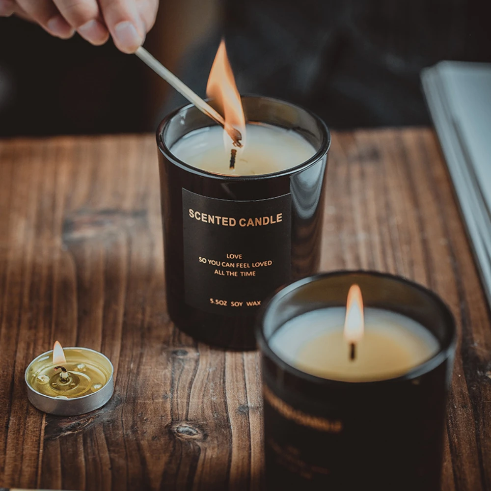Luxury Glass Candle Jar Black  - Luxury Candle Supplies Jars ulasan dan harga
